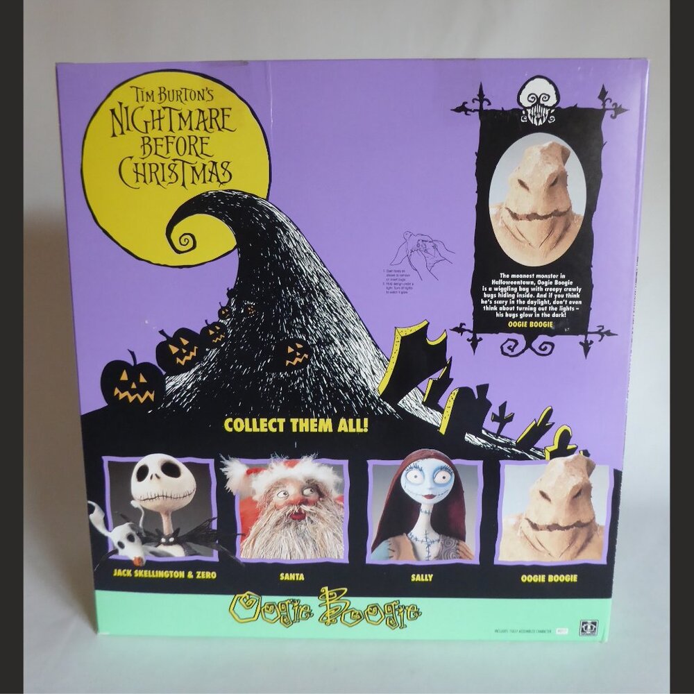 NEW VINTAGE 1993 HASBRO NIGHTMARE BEFORE CHRISTMAS OOGIE BOOGIE PLUSH WITH BUGS - Picture 4 of 10